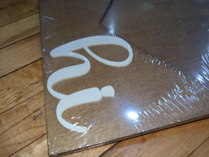 Stained with white hi Envelope interchangeable door sign