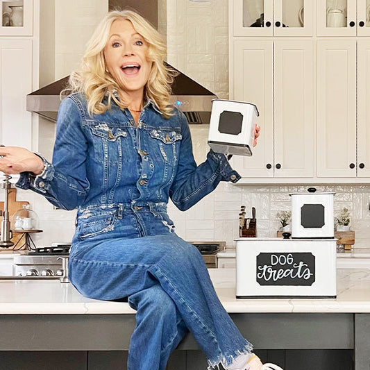 Customizable Metal Kitchen Canisters, Set of Three  NOT AVAILABLE AT MINDEN LOCATION