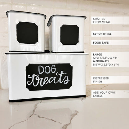 Customizable Metal Kitchen Canisters, Set of Three  NOT AVAILABLE AT MINDEN LOCATION