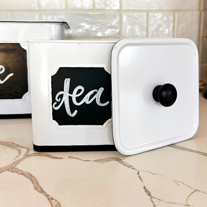 Customizable Metal Kitchen Canisters, Set of Three  NOT AVAILABLE AT MINDEN LOCATION