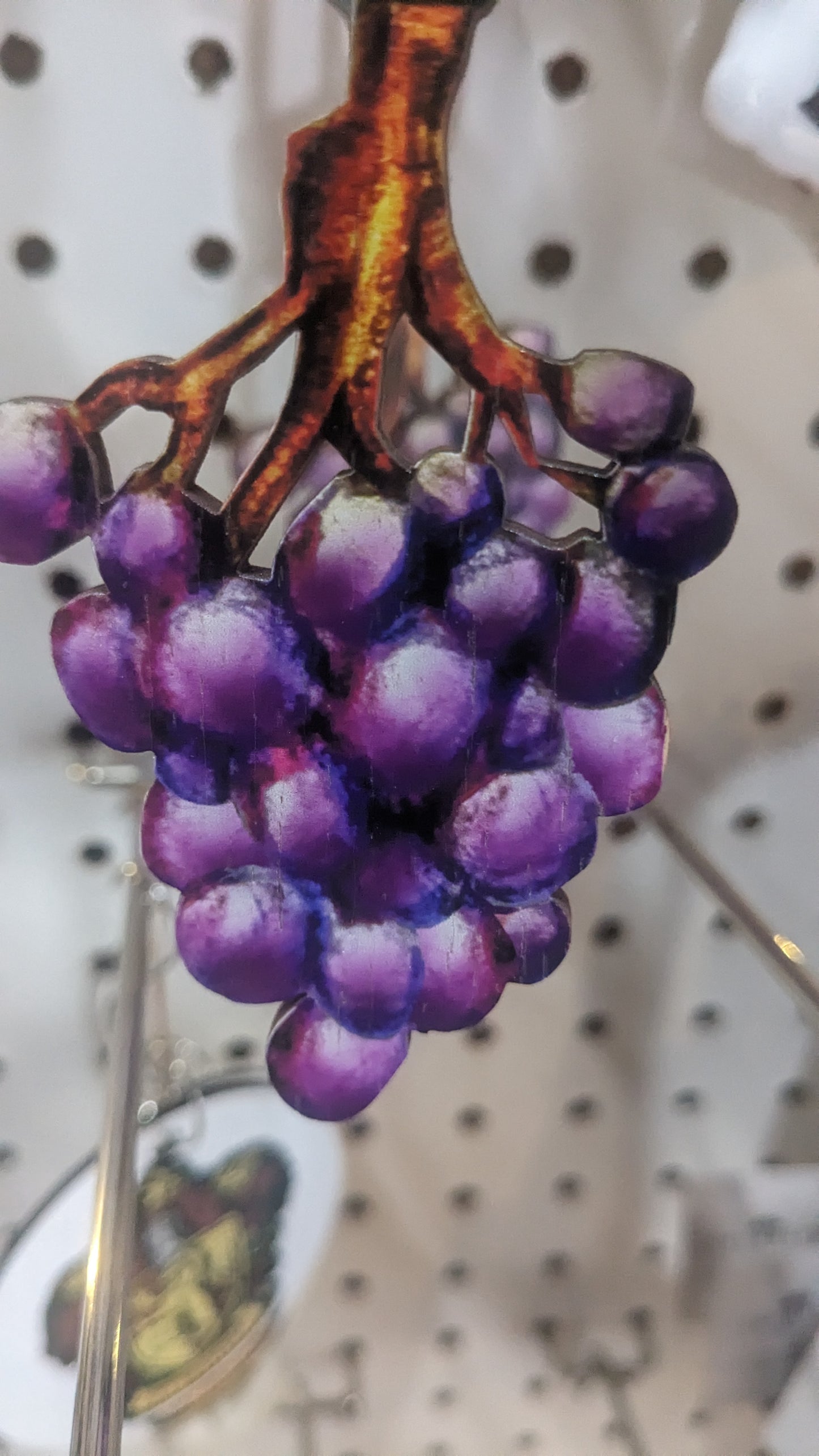 Birch Wood Corkscrew Grape Vine Ornament