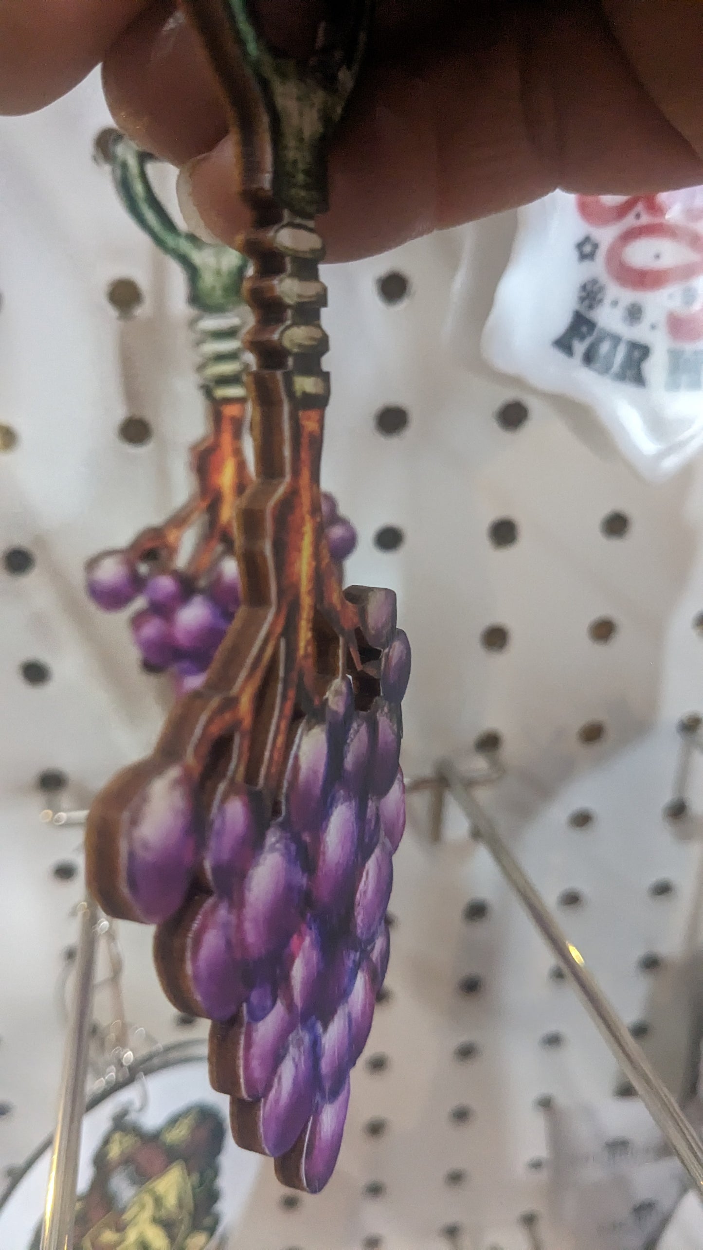 Birch Wood Corkscrew Grape Vine Ornament
