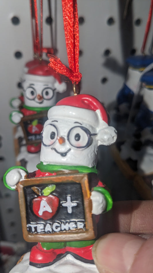Marshmallow Teacher  Ornament