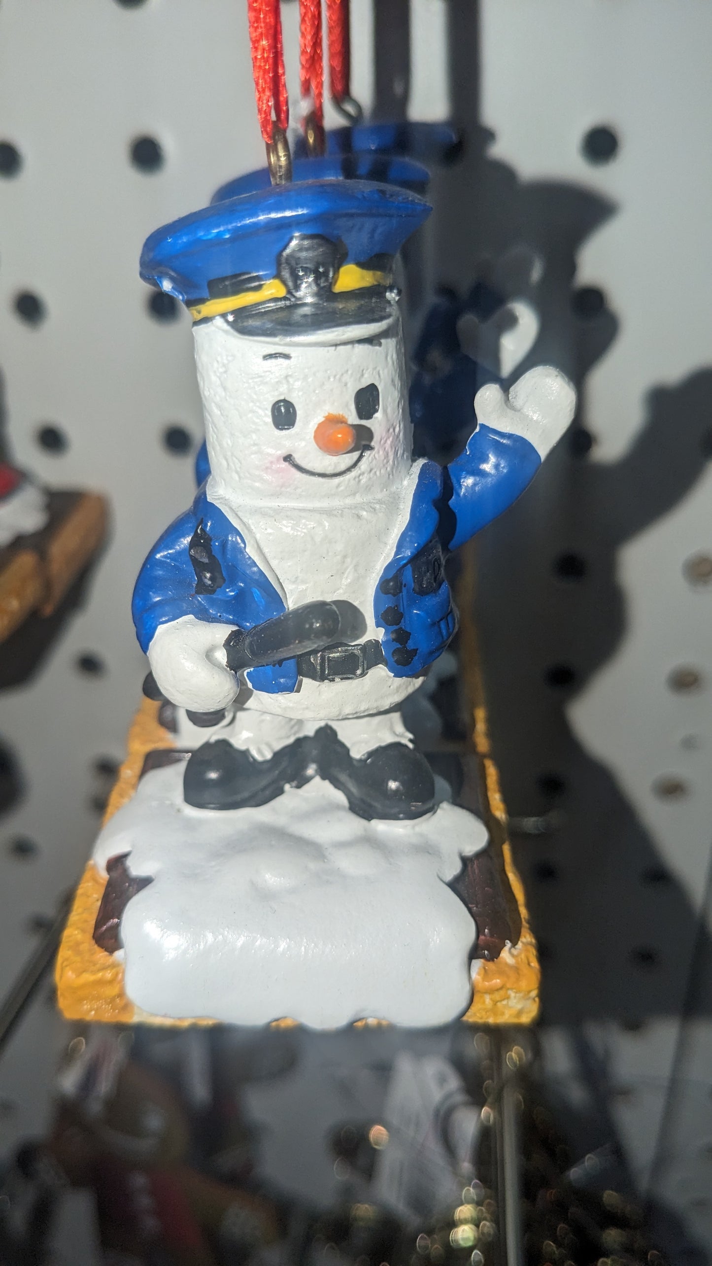 Marshmallow Police Officer Ornament