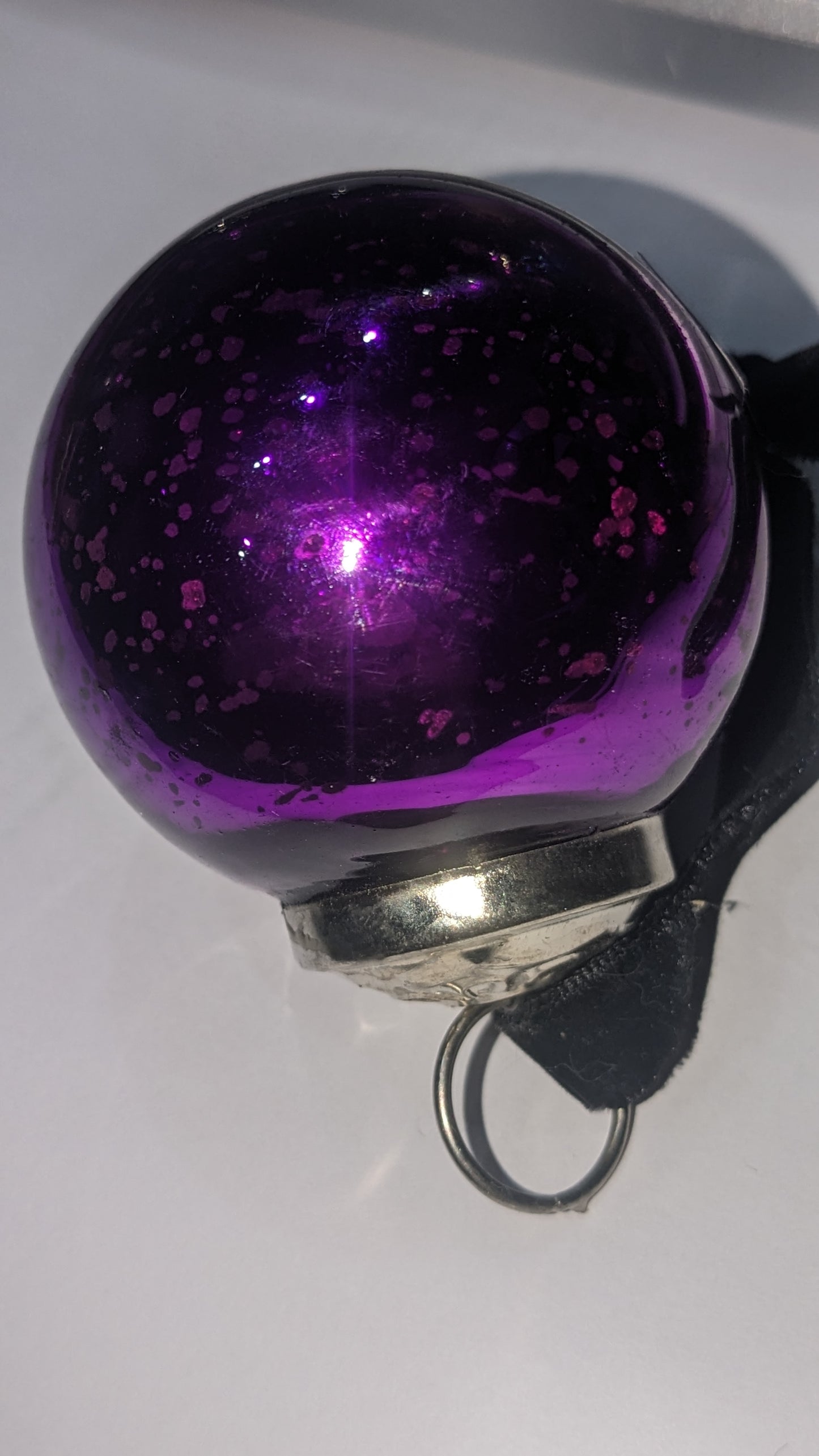 Five 2 Inch Mercury Glass Ornament vintage look