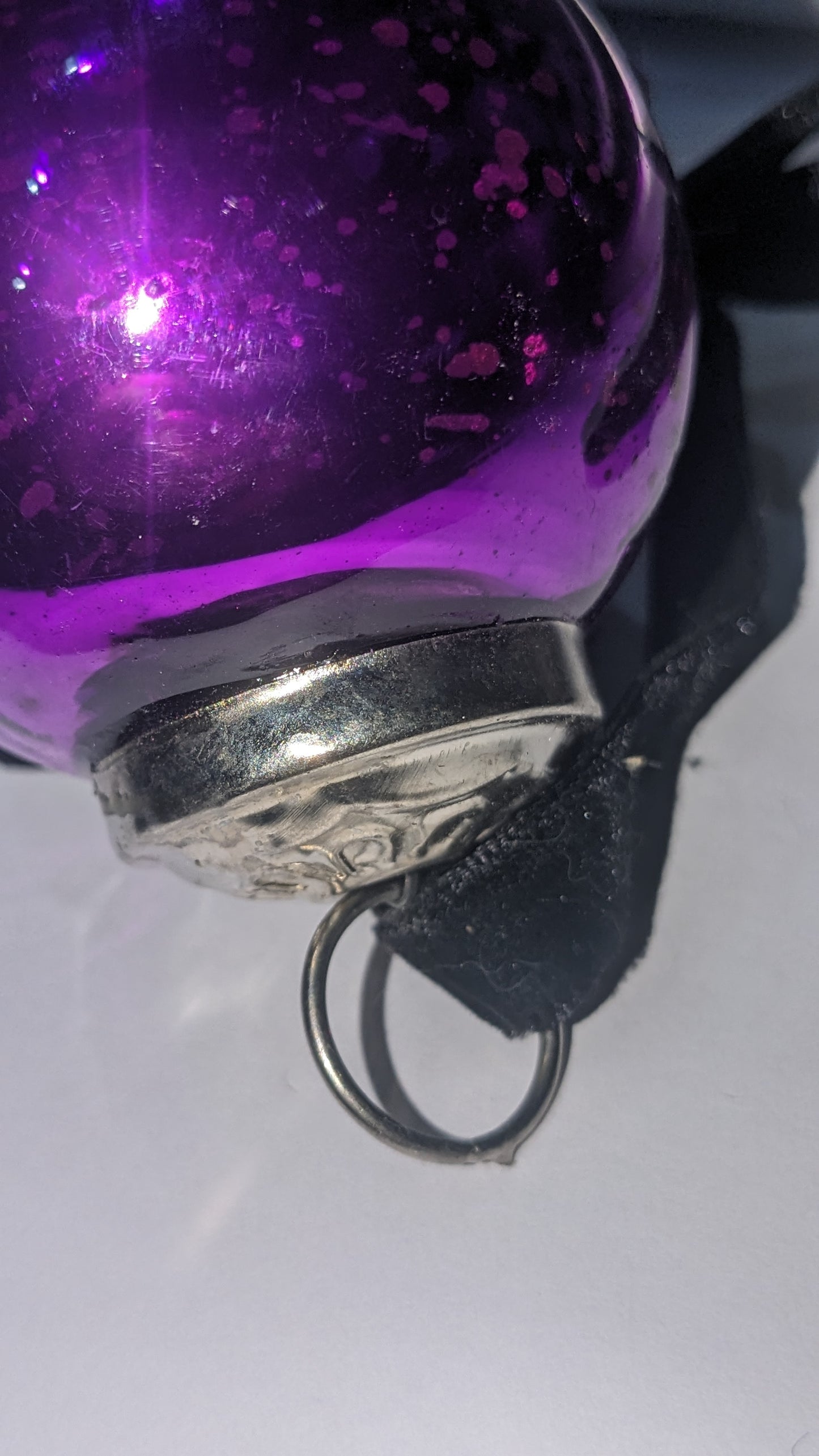 Five 2 Inch Mercury Glass Ornament vintage look