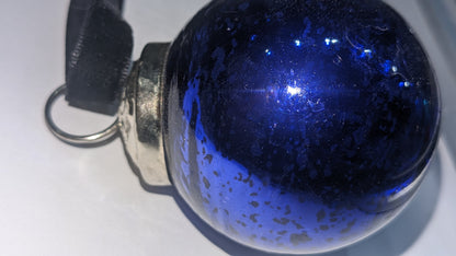 Five 2 Inch Mercury Glass Ornament vintage look