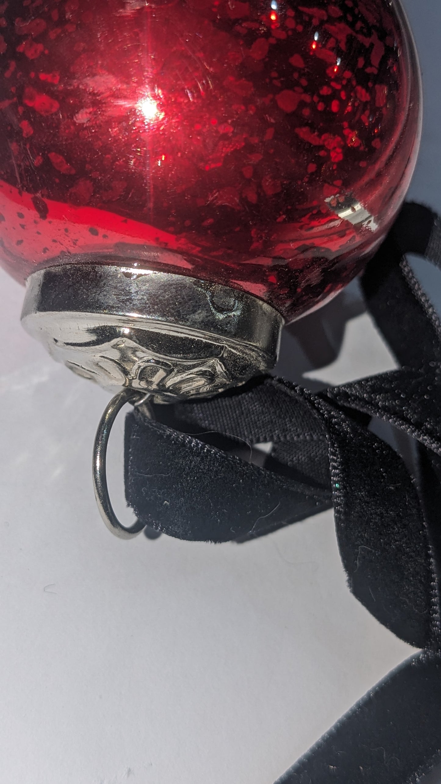 Five 2 Inch Mercury Glass Ornament vintage look