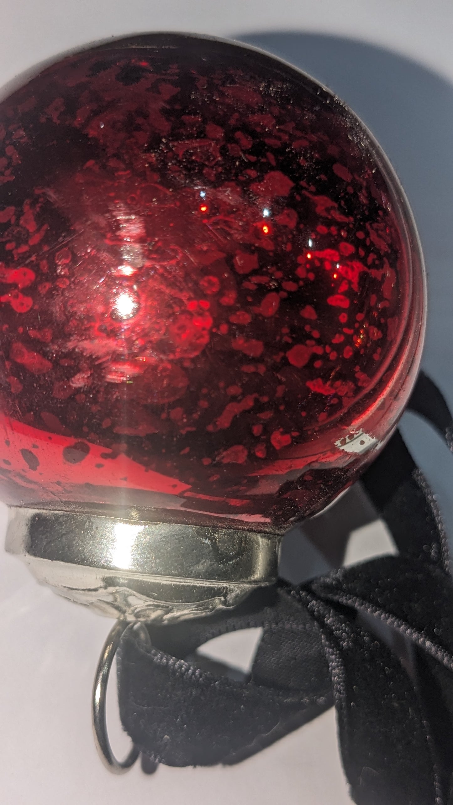 Five 2 Inch Mercury Glass Ornament vintage look