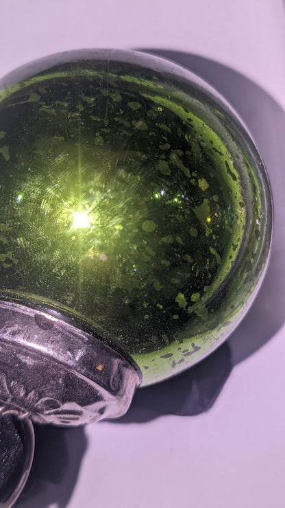 Five 2 Inch Mercury Glass Ornament vintage look