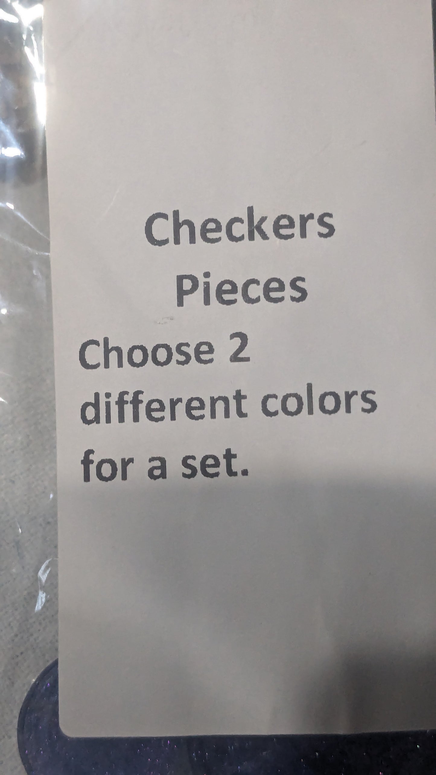 Resin checkers This is just one side of the board. You will need another set to complete