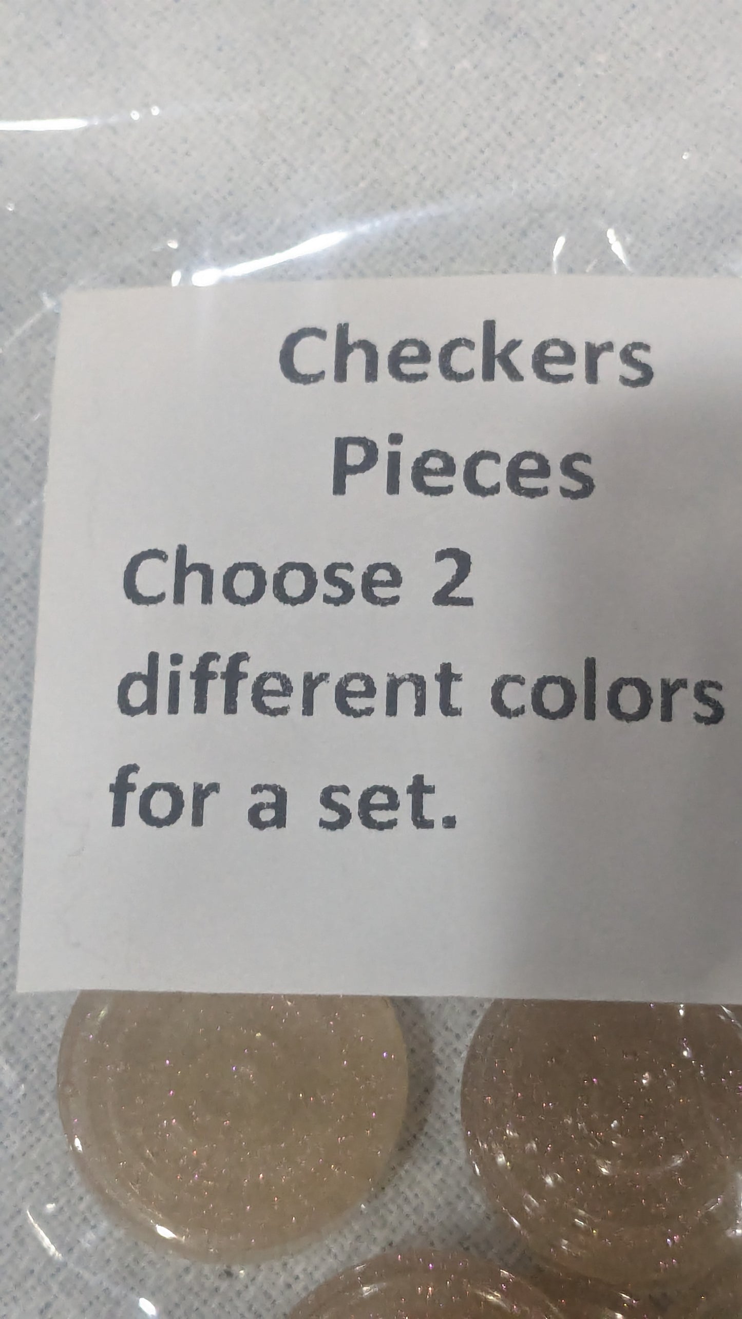 Resin checkers This is just one side of the board. You will need another set to complete