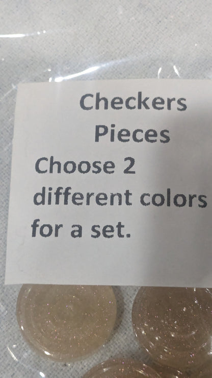 Resin checkers This is just one side of the board. You will need another set to complete