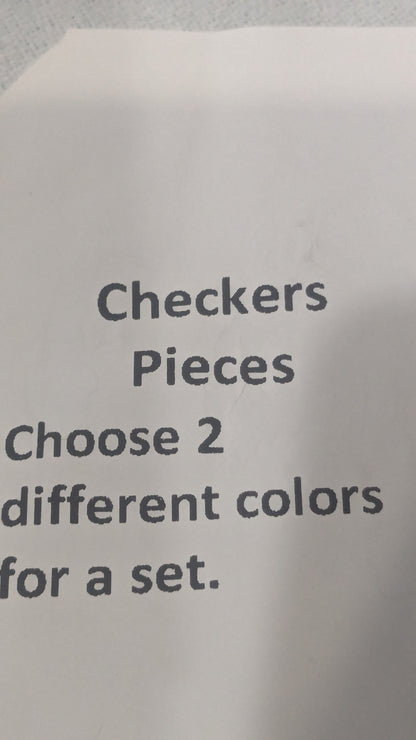 Resin checkers This is just one side of the board. You will need another set to complete