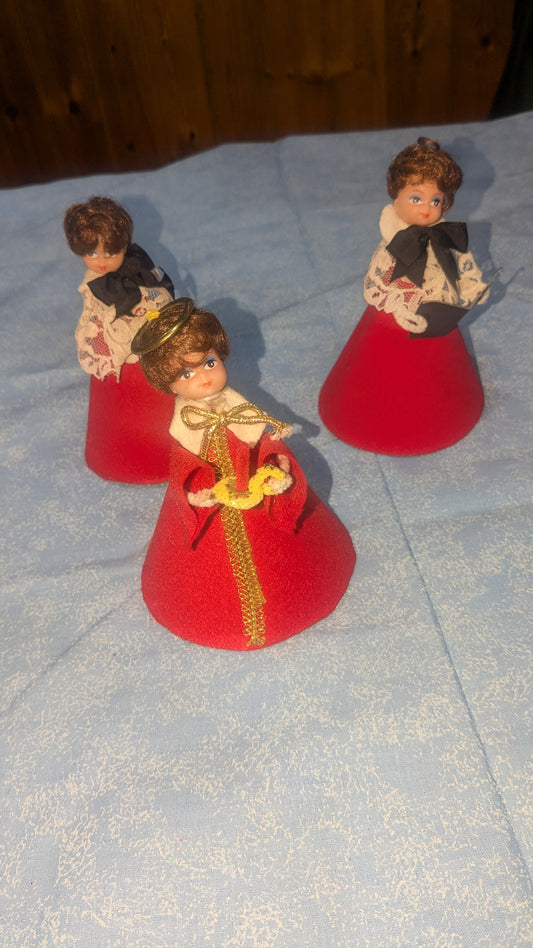 Vintage carolers cardboard bases
