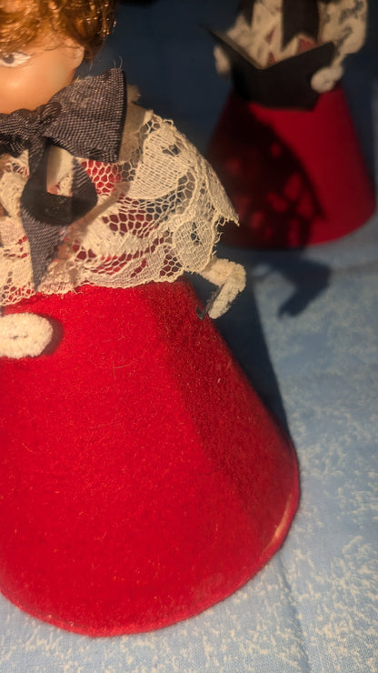 Vintage carolers cardboard bases