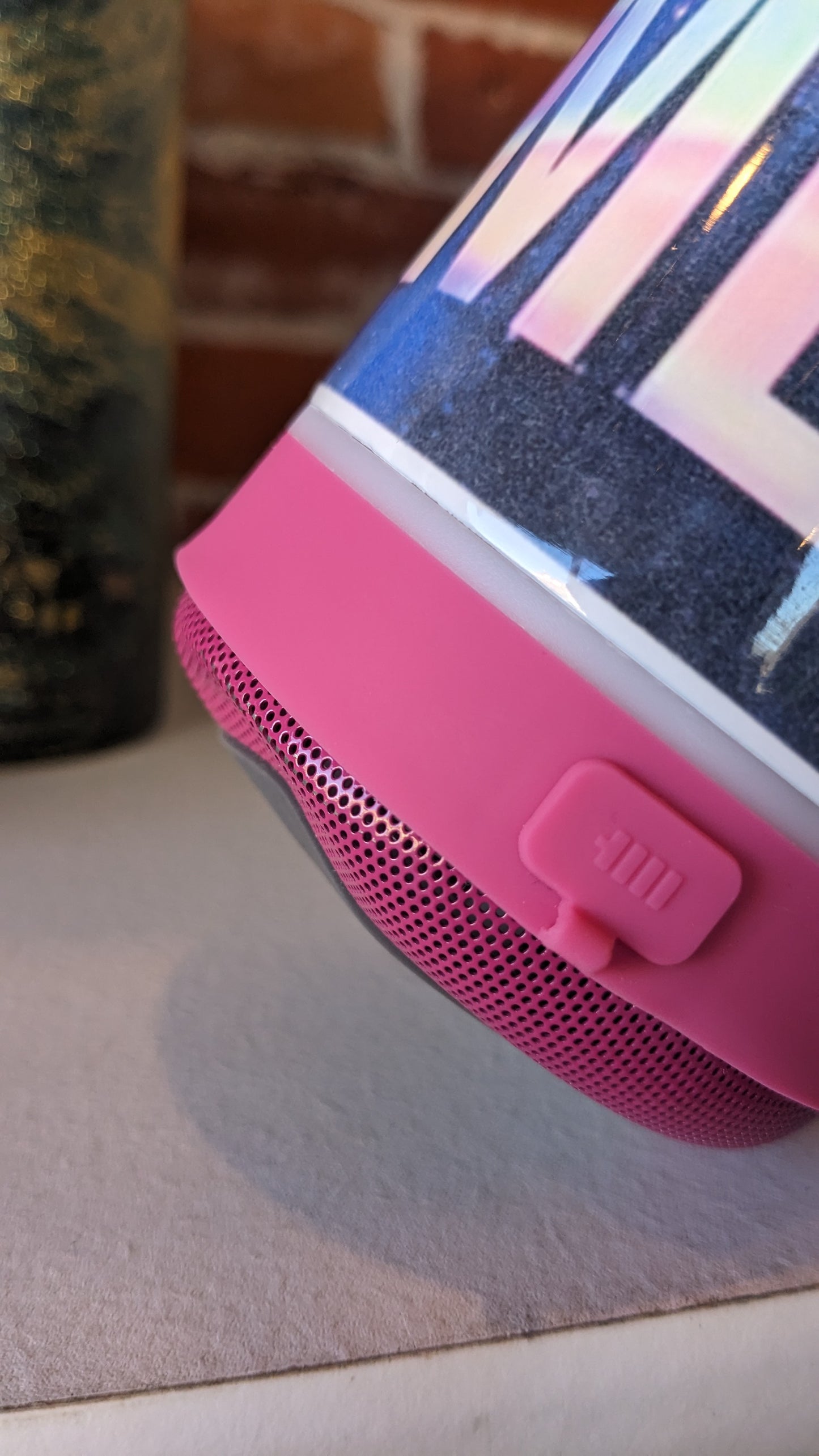 SPEAKER IS NOW LAVENDAR AND NOT DAMAGED 17 oz Steel Insulated Can Cooler, Tumbler & Speaker  can do all things through God