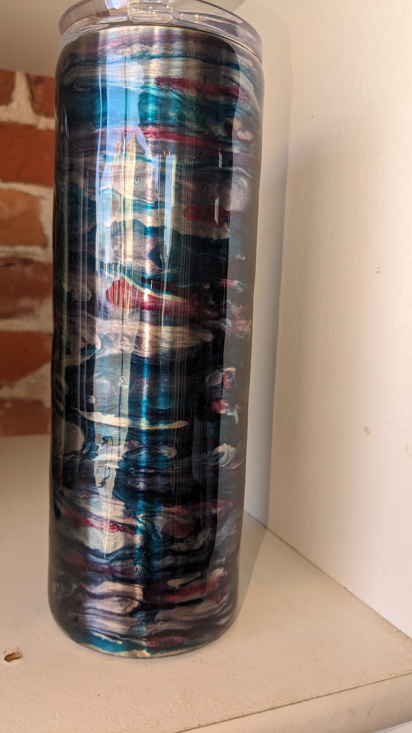 20 ounce stainless steel, Insulated, alcohol ink art Tumbler