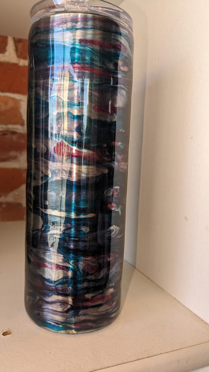 20 ounce stainless steel, Insulated, alcohol ink art Tumbler