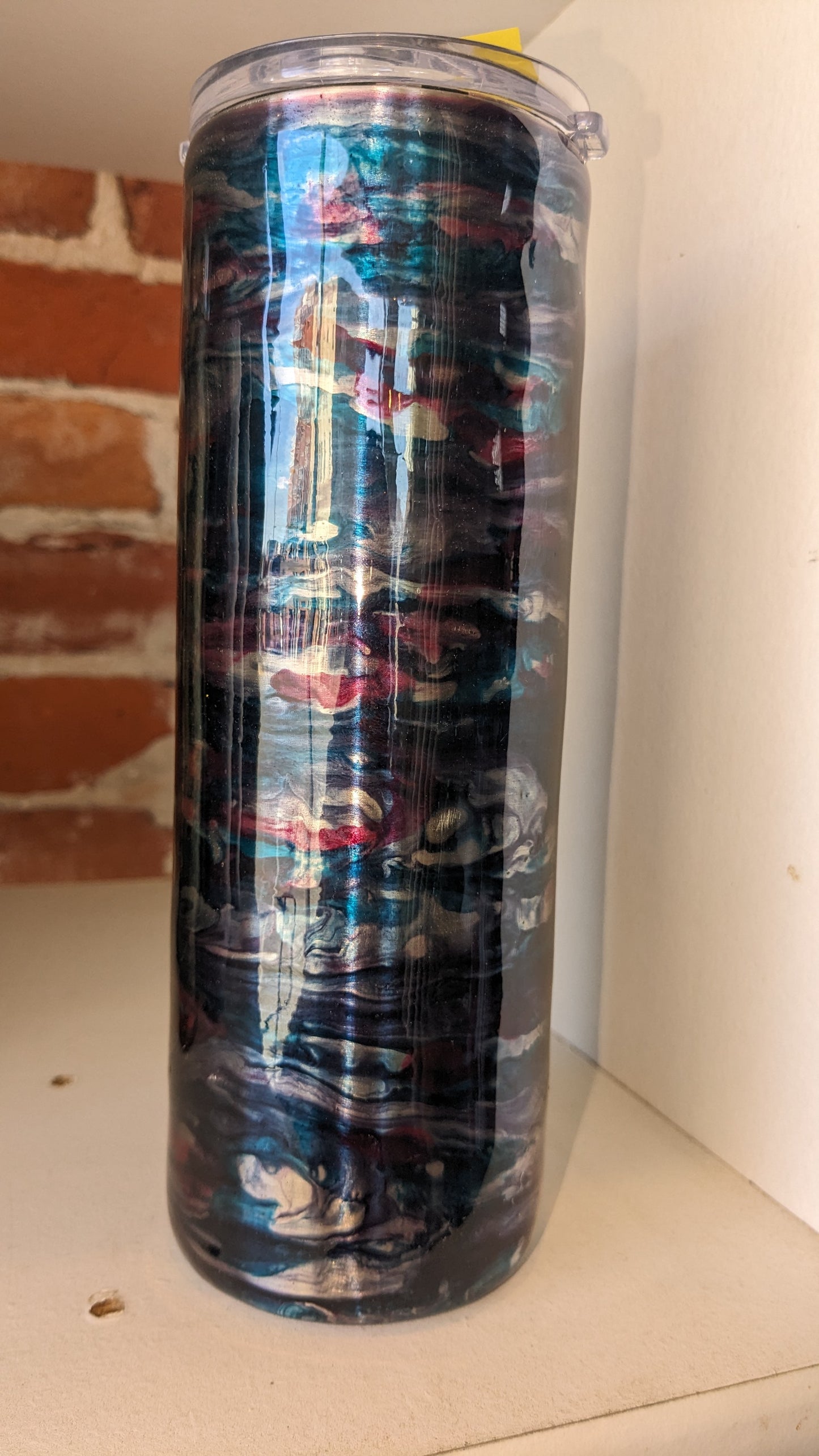 20 ounce stainless steel, Insulated, alcohol ink art Tumbler