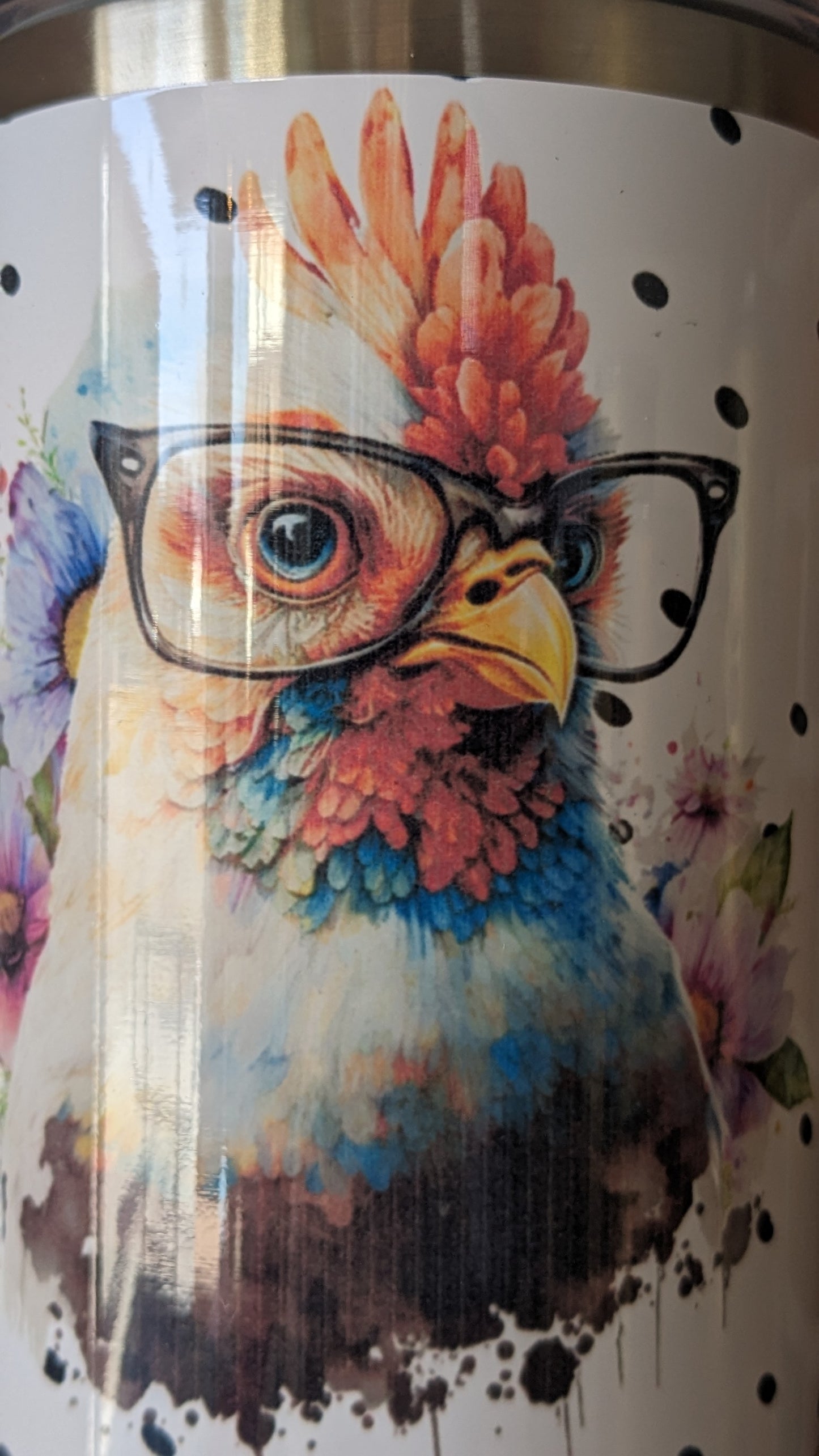40 Oz Stainless Steel Insulated Tumbler Chicken Lady