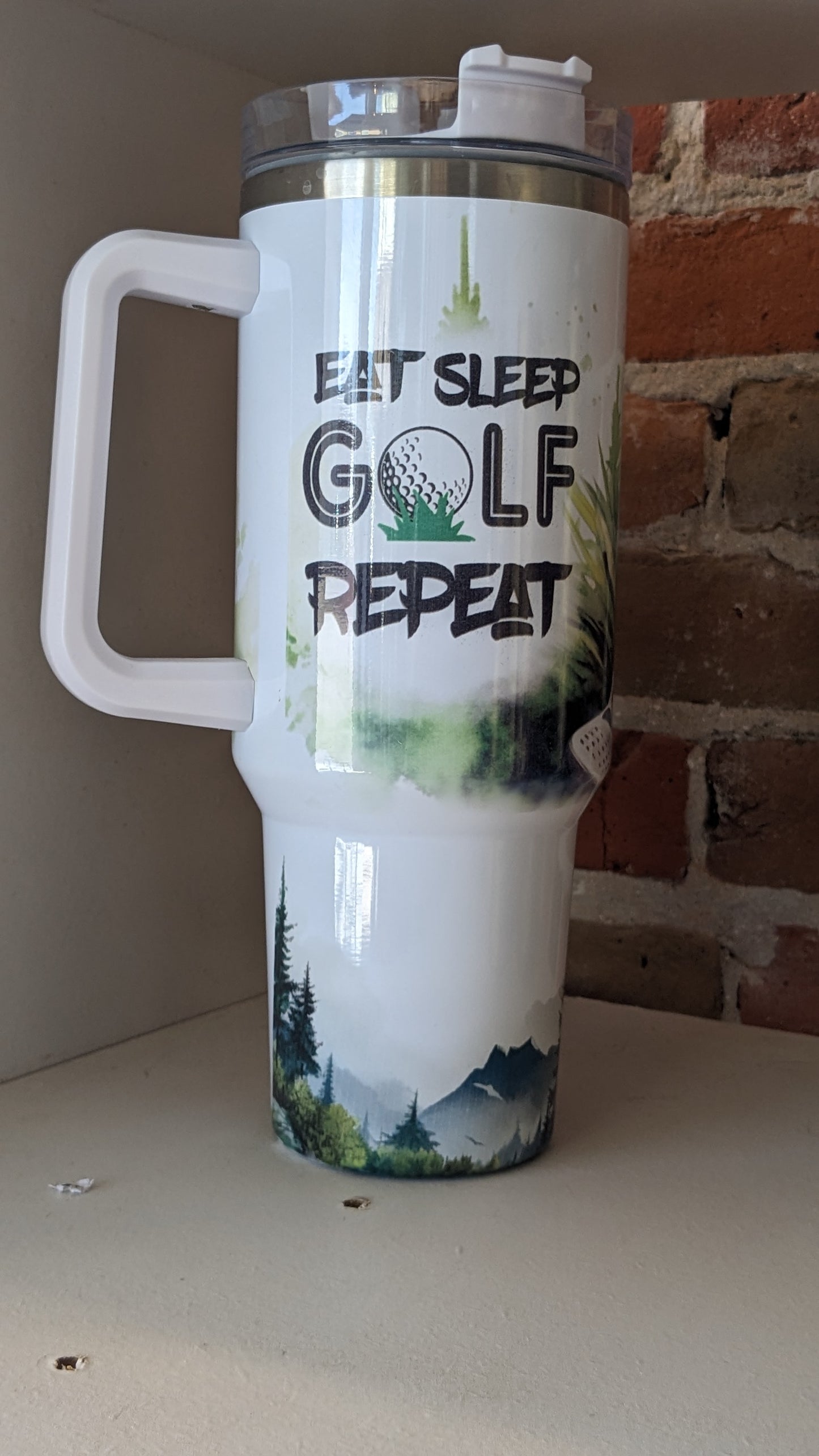 40 Oz Insulated Stainless Steel Tumbler Eat Sleep Golf Repeat