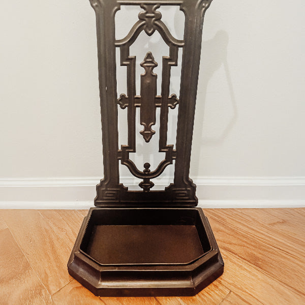 Vintage Inspired Intricate Metal Umbrella Stand  NOT AVAILABLE AT MINDEN LOCATION