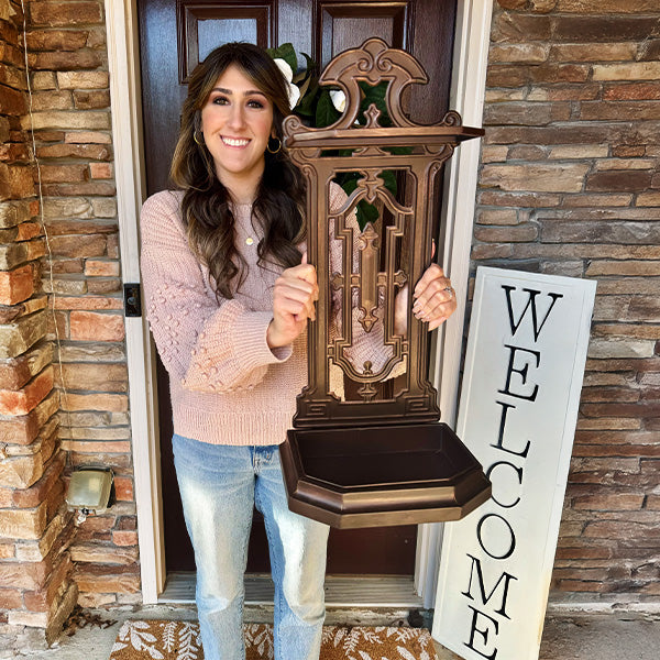 Vintage Inspired Intricate Metal Umbrella Stand  NOT AVAILABLE AT MINDEN LOCATION