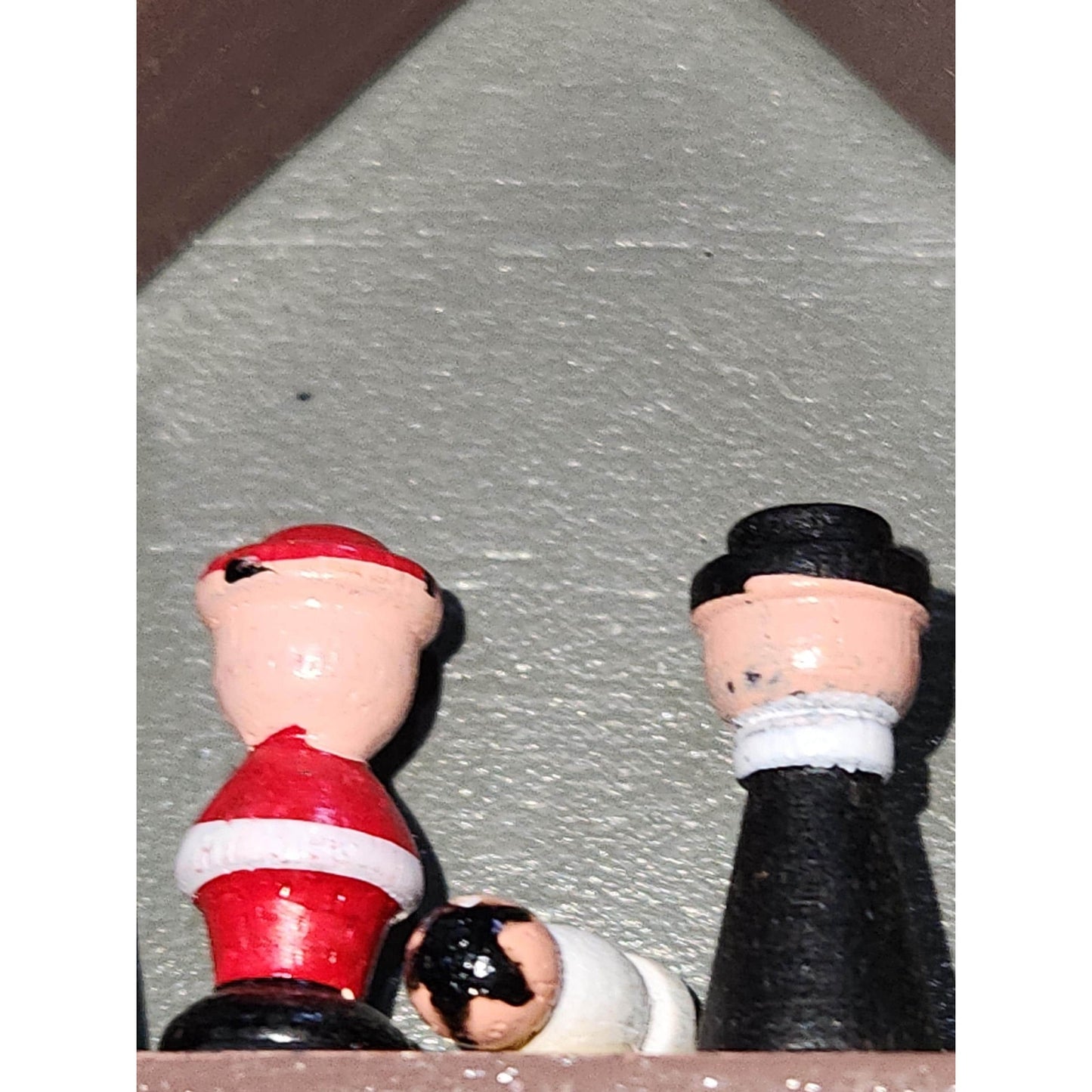 Vintage Tiny Baby Jesus Santa and Priest in a Creche Nativity Taiwan o12