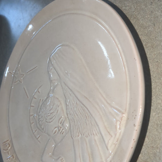 vintage frankoma plate from 1984 faith hope and love