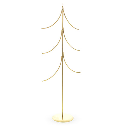 6-Arm Tiered Tree Gold Metal Ornament Display Stand 14 Inches (Poland)