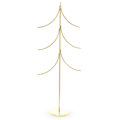6-Arm Tiered Tree Gold Metal Ornament Display Stand 14 Inches (Poland)