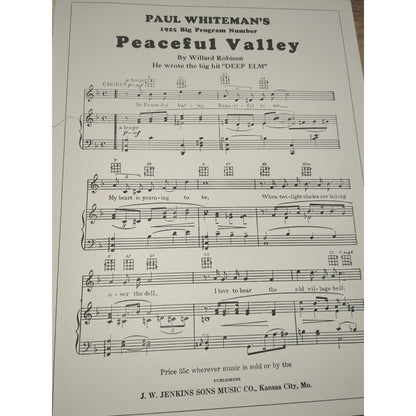 As Long As I Have You Vintage Sheet Music - 1926