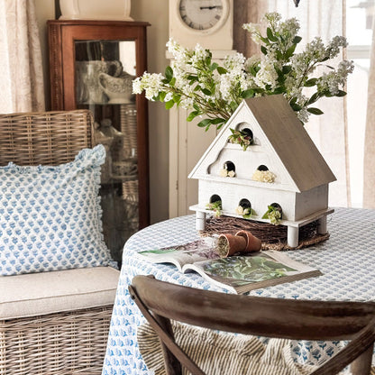 Distressed White Wood Functional Bird House | Outdoor Rated  NOT AVAILABLE AT MINDEN LOCATION