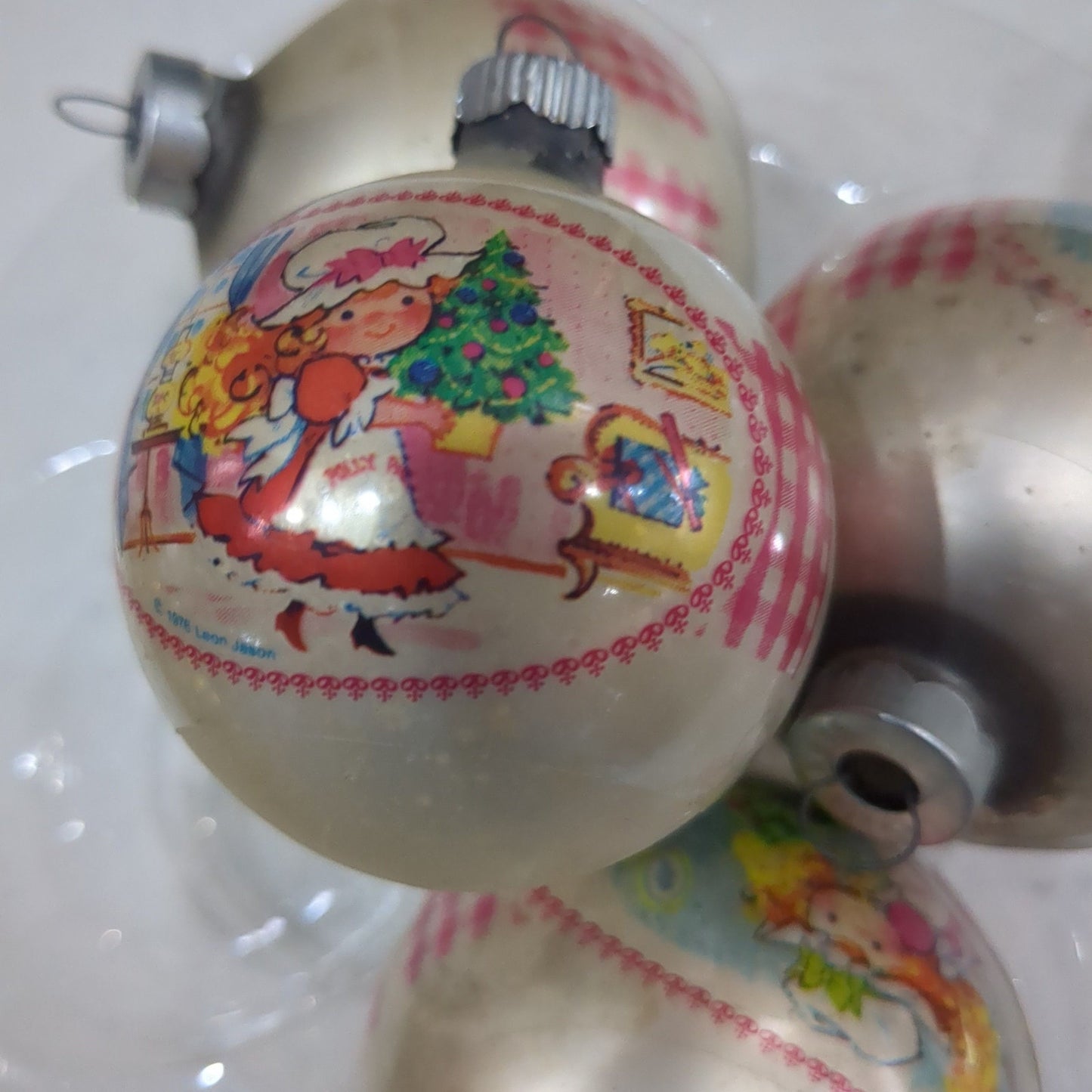 vintage copy poly pal glass Christmas ornaments