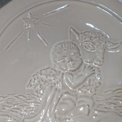 vintage frankoma plate 1989 the blessing of Christmas