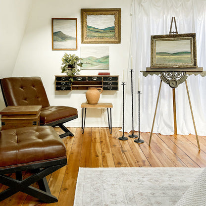 Tall Hand-Forged Cast Iron Floor Candle Holders, Set of 3  NOT AVAILABLE AT MINDEN LOCATION