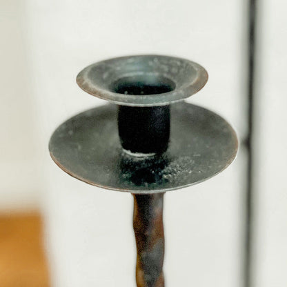 Tall Hand-Forged Cast Iron Floor Candle Holders, Set of 3  NOT AVAILABLE AT MINDEN LOCATION