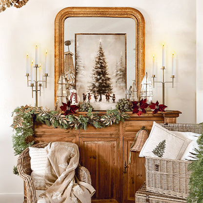 Freestanding Antique Iron Candelabra, Set of Two  NOT AVAILABLE AT MINDEN LOCATION