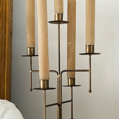 Freestanding Antique Iron Candelabra, Set of Two  NOT AVAILABLE AT MINDEN LOCATION