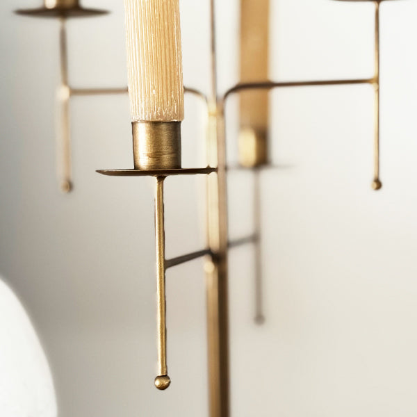 Freestanding Antique Iron Candelabra, Set of Two  NOT AVAILABLE AT MINDEN LOCATION