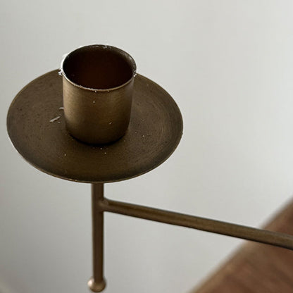 Freestanding Antique Iron Candelabra, Set of Two  NOT AVAILABLE AT MINDEN LOCATION