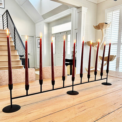 Matte Black 11-Taper Candle Holder  NOT AVAILABLE AT MINDEN LOCATION