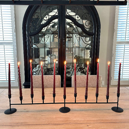 Matte Black 11-Taper Candle Holder  NOT AVAILABLE AT MINDEN LOCATION