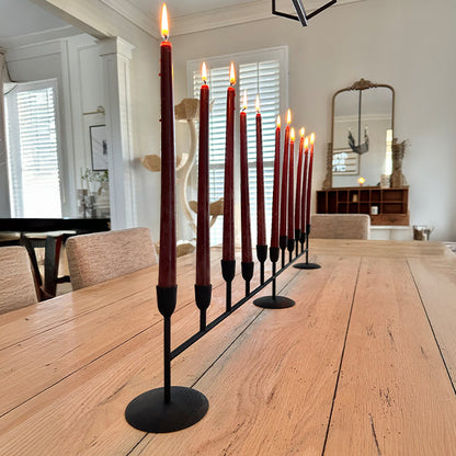 Matte Black 11-Taper Candle Holder  NOT AVAILABLE AT MINDEN LOCATION
