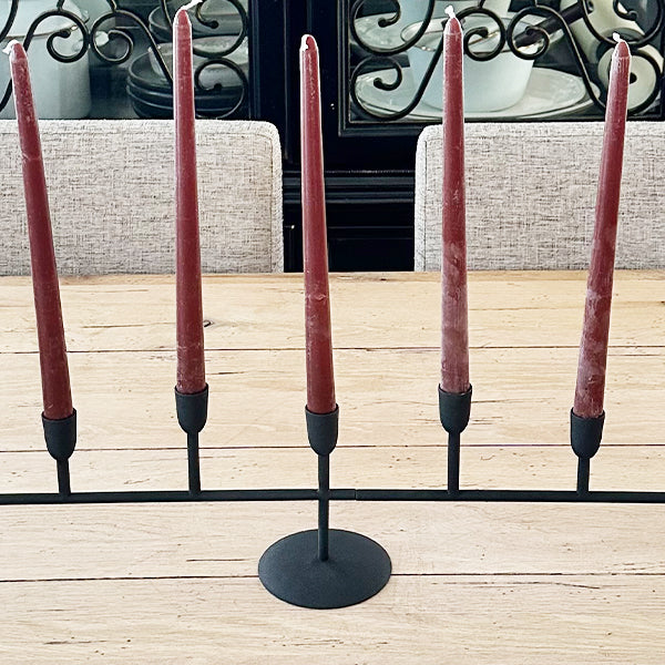 Matte Black 11-Taper Candle Holder  NOT AVAILABLE AT MINDEN LOCATION