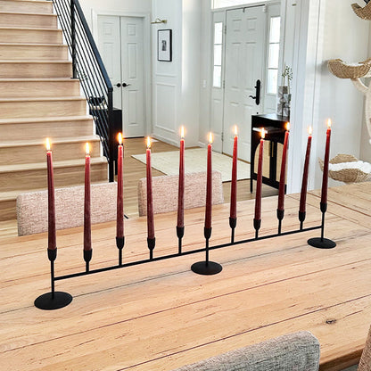 Matte Black 11-Taper Candle Holder  NOT AVAILABLE AT MINDEN LOCATION