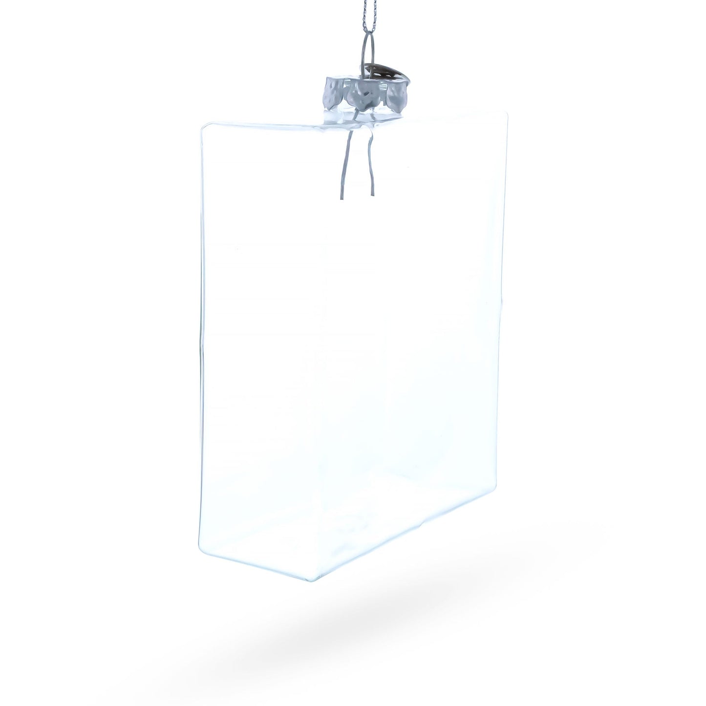 Flask Clear Glass Christmas Ornament