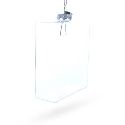 Flask Clear Glass Christmas Ornament