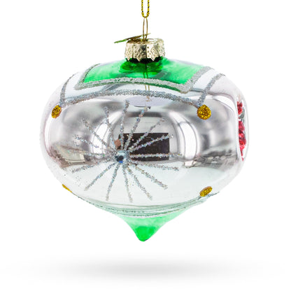 Vintage-Style Tear Drop Indented Glass Christmas Ornament